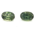 1.27 ct Green Oval Sapphire Pair