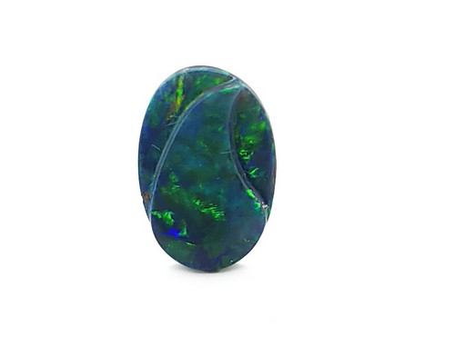 Green and black opal gemstone