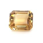 19.52 carats Citrine Emerald cut gem stone