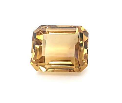 19.52 carats Citrine Emerald cut gem stone