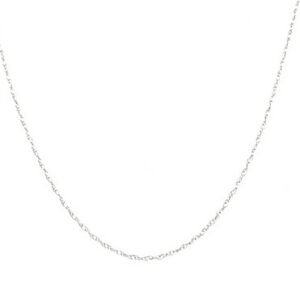 A Fourteen Carrot White Gold Light Rope Chain