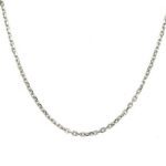 A Fourteen Carrot White Gold Diamond Cut Cable Chain