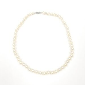 6 inches CSW white pearl strand necklace