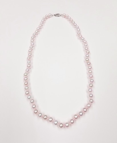 Saltwater rose pearl necklace strand