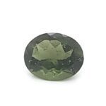 2.62 carats oval cut moldavite gem stone