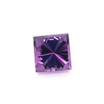 A Square Shaped Violet Gemstone on a White Background