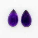 Two Water Drop Gemstone on a White Background