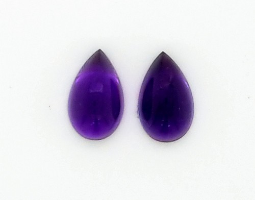 Two Water Drop Gemstone on a White Background