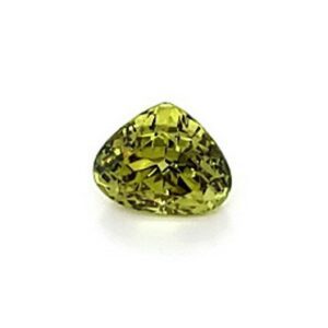 A green-colored Garnet Mali triangular gem stone