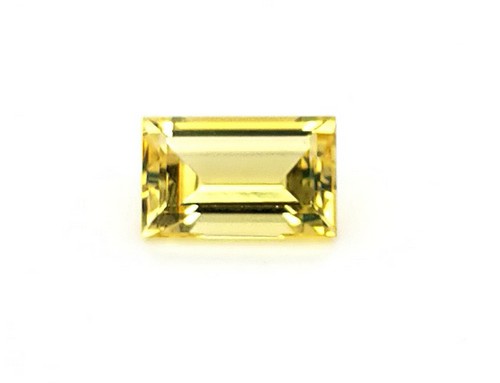 Rectangular yellow color Beryl Heliodor gem stone
