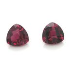 Two pink colored Garnet Rhodo triangular shape gem stone