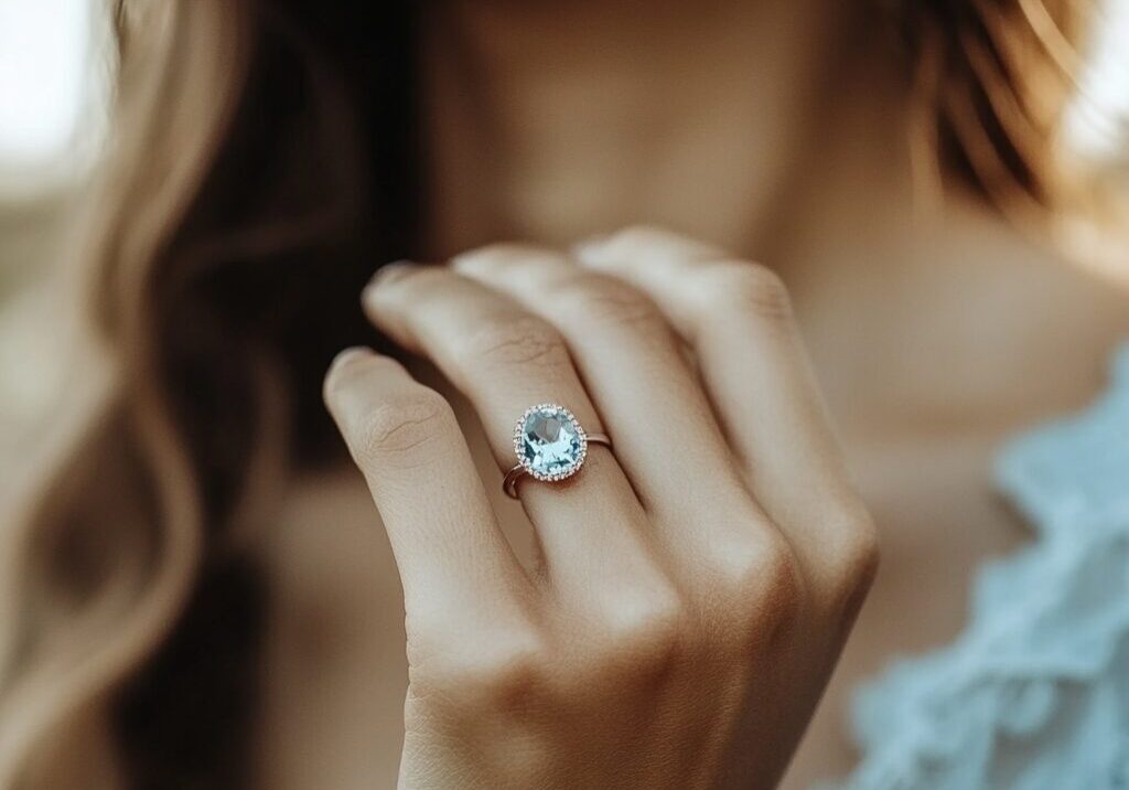 Aquamarine March Birthstone Ring Aquamarine March Birthstone Ring