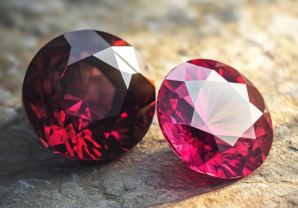 Garnet and Ruby Gemstone