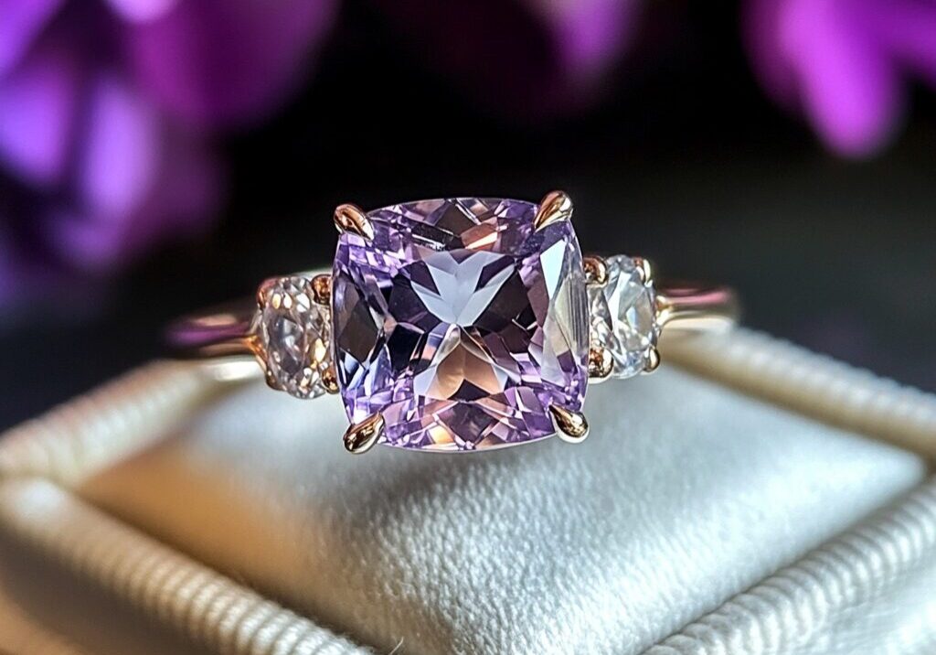 amethyst engagement ring